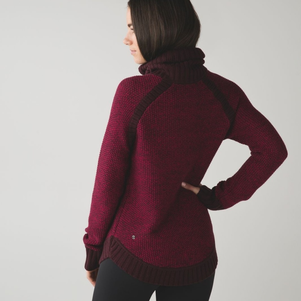 lululemon athletica Burgundy Cowl Neck Sweater